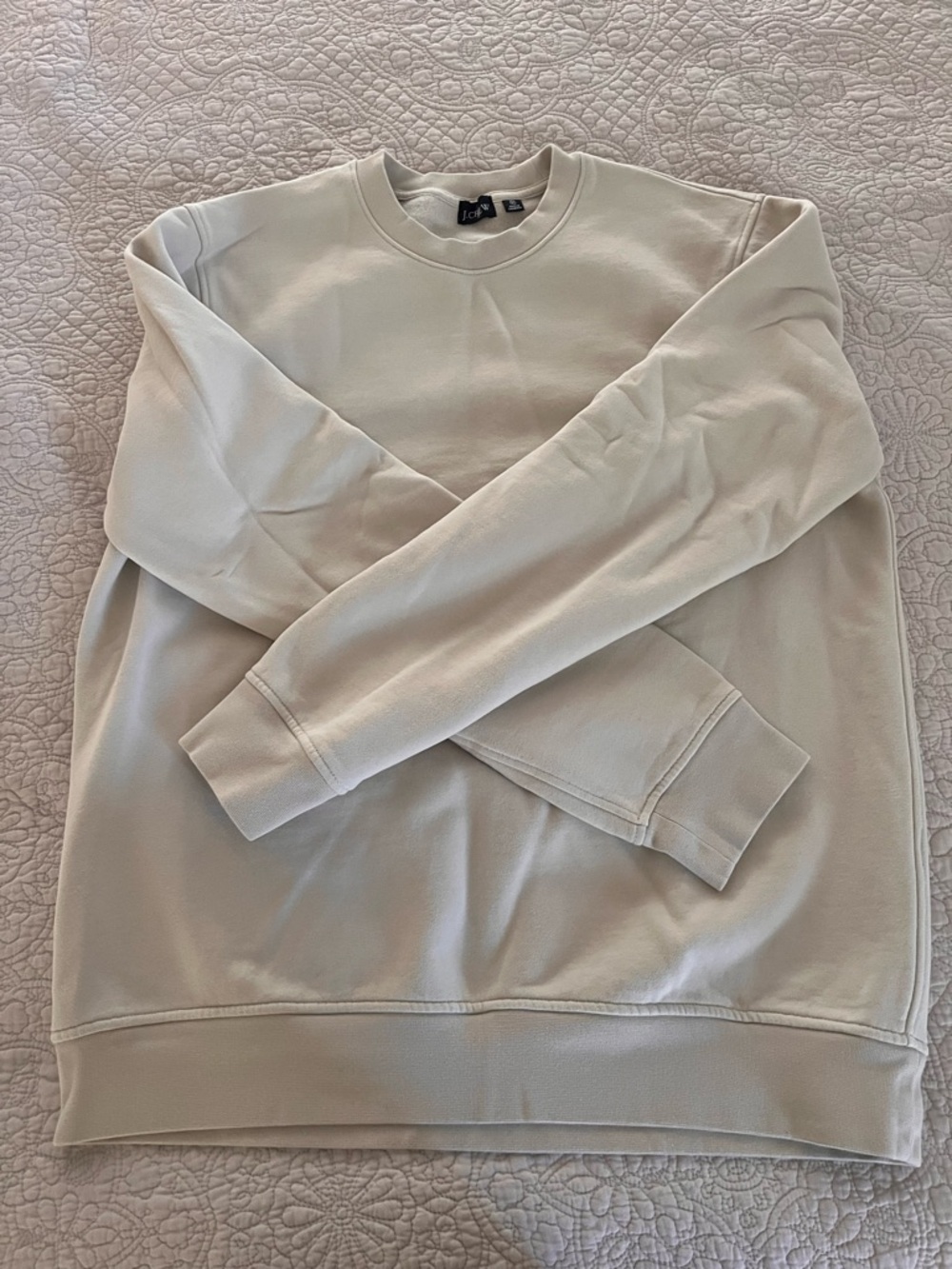 J. Crew Crewneck Sweater in Light Beige/Cream
